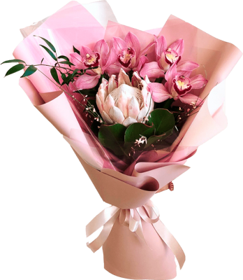 Букет цветов "Розовое танго"