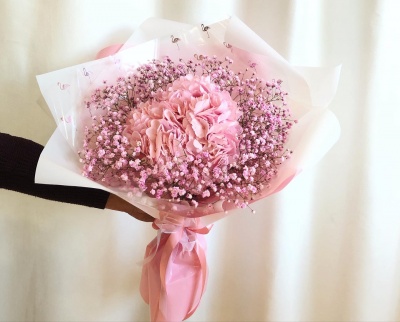 Букет цветов "Розовый фламинго"